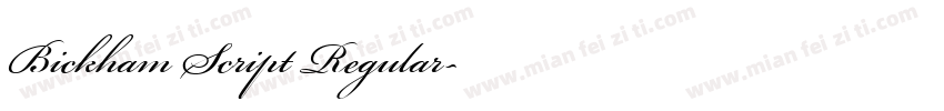 Bickham Script Regular字体转换